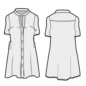 Patron ropa, Fashion sewing pattern, molde confeccion, patronesymoldes.com Casual dress 9642 LADIES Dresses